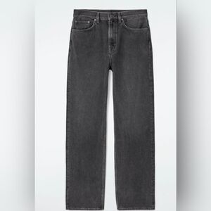 COS Column Straight Leg Jeans in Washed Black Sz 24
